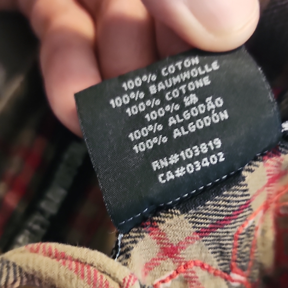 Harley-Davidson Red and Tan Indie Sleeze Grunge Plaid Shirt - Picture 6 of 6